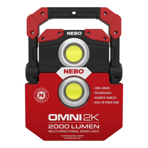 NEBO Omni 2,000 Lumen COB LED Black Rechargeable Handheld Work Light EasyOptionXY LLC