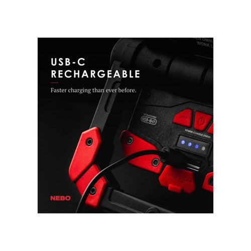 NEBO Omni 2,000 Lumen COB LED Black Rechargeable Handheld Work Light EasyOptionXY LLC