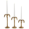 DecMode 3 Candle Gold Aluminum Candle Holder, Set of 3 EasyOptionXY LLC