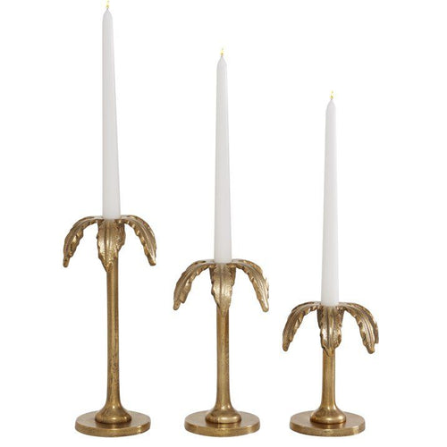 DecMode 3 Candle Gold Aluminum Candle Holder, Set of 3 EasyOptionXY LLC