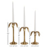 DecMode 3 Candle Gold Aluminum Candle Holder, Set of 3 EasyOptionXY LLC