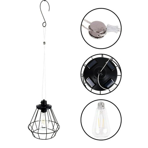 Better Homes & Gardens Conical Black Metal Solar powered Lantern EasyOptionXY LLC
