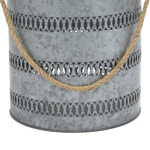 DecMode 12", 10"H Coastal Lantern, Gray, 2 - Pieces EasyOptionXY LLC