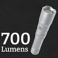 Cascade Mountain Tech 700 Lumens Rechargeable Aero Flashlight, Siliver EasyOptionXY LLC