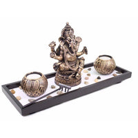 Elephant Ganesha Zen Garden Sand Rocks Candle Holder Home Decor EasyOptionXY LLC