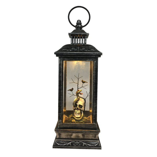 11" LED Lighted Halloween Lantern with a White Skull Head EasyOptionXY LLC