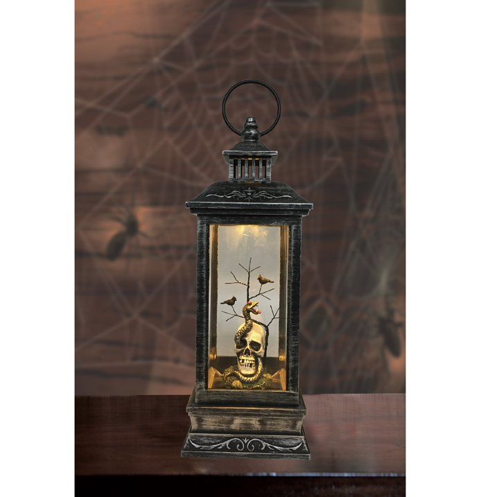 11" LED Lighted Halloween Lantern with a White Skull Head EasyOptionXY LLC