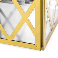 Farnsworth Stainless Steel Outdoor 18" Lantern, Gold EasyOptionXY LLC