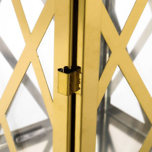 Farnsworth Stainless Steel Outdoor 18" Lantern, Gold EasyOptionXY LLC