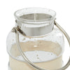 The Novogratz Clear Glass Decorative Candle Lantern with Curved Handle EasyOptionXY LLC