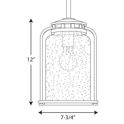 Botta Collection One-Light Medium Hanging Lantern EasyOptionXY LLC
