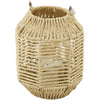 DecMode Brown Paper Handmade Decorative Candle Lantern with Glass Holder and Handle EasyOptionXY LLC