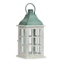 Noble House Scio Small Coastal Solid Candle Lantern Holders, Green EasyOptionXY LLC