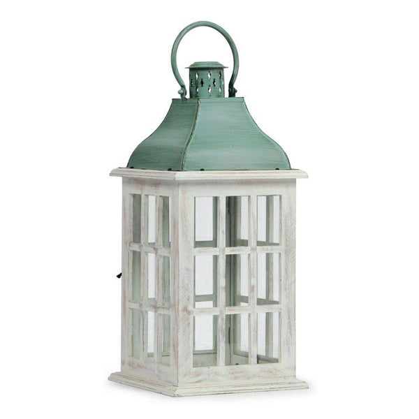 Noble House Scio Small Coastal Solid Candle Lantern Holders, Green EasyOptionXY LLC