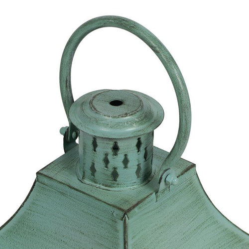 Noble House Scio Small Coastal Solid Candle Lantern Holders, Green EasyOptionXY LLC