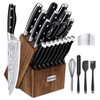 23 Pcs Kitchen Knife Set with Block, High Carbon Stainless Steel Chef Knife Set, Ultra Sharp, Full-Tang Design EasyOptionXY LLC