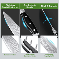 23 Pcs Kitchen Knife Set with Block, High Carbon Stainless Steel Chef Knife Set, Ultra Sharp, Full-Tang Design EasyOptionXY LLC