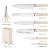 CAROTE 8PCS Kitchen Knife Bock Set, Stainless Steel Razor-Sharp Blade,Essential Knife Set with Block, Dishwasher Safe EasyOptionXY LLC