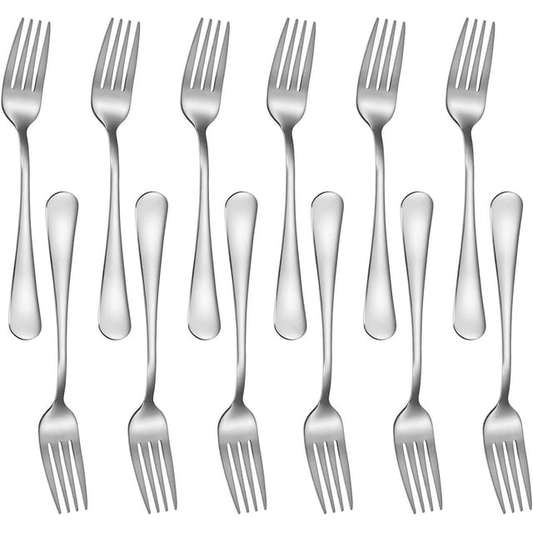 Cibeat Dinner Forks, 12 Pcs 6.7" Forks, Premium Food Grade Stainless Steel Silverware Forks, Table Forks, Flatware Forks, Mirror Finish & Dishwasher Safe, Use for Home, Kitchen or Restaurant EasyOptionXY LLC
