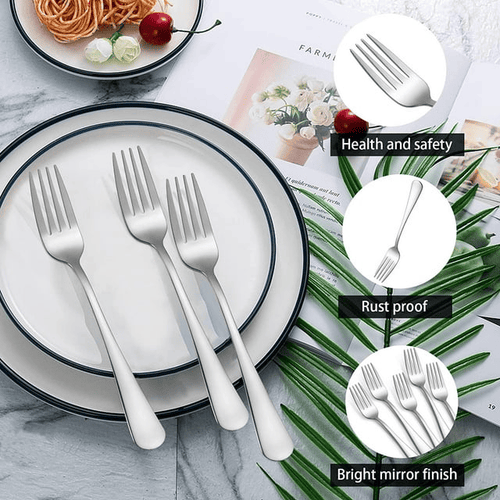 Cibeat Dinner Forks, 12 Pcs 6.7" Forks, Premium Food Grade Stainless Steel Silverware Forks, Table Forks, Flatware Forks, Mirror Finish & Dishwasher Safe, Use for Home, Kitchen or Restaurant EasyOptionXY LLC