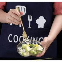 ReaNea Gold Dinner Fork 6 Pieces, Stainless Steel 8.17 " Fork Wedding Silverware Set EasyOptionXY LLC