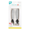Bumkins Toddler Fork and Spoon Set, Stainless Steel & Silicone for 18 Mos+ (Gray) EasyOptionXY LLC