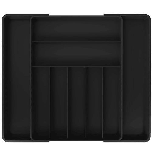 SimpleHouseware Expandable Kitchen Drawer Flatware Organizer, Black EasyOptionXY LLC