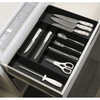 SimpleHouseware Expandable Kitchen Drawer Flatware Organizer, Black EasyOptionXY LLC