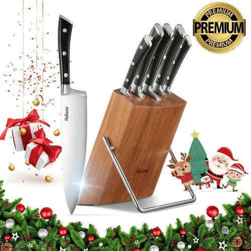 Kitchen Knife Set, 6-Piece Knife Set with Wooden Block, Super Sharp, Handle High Carbon Stainless Steel Cutlery Knife Block Set, Dishwasher Safe, Paring EasyOptionXY LLC