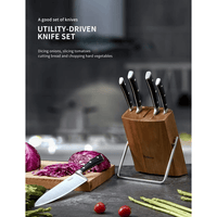 Kitchen Knife Set, 6-Piece Knife Set with Wooden Block, Super Sharp, Handle High Carbon Stainless Steel Cutlery Knife Block Set, Dishwasher Safe, Paring EasyOptionXY LLC