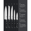 Kitchen Knife Set, 6-Piece Knife Set with Wooden Block, Super Sharp, Handle High Carbon Stainless Steel Cutlery Knife Block Set, Dishwasher Safe, Paring EasyOptionXY LLC