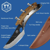 XYJ FULL TANG 6 Inch Kitchen Chef Knife High Carbon Steel Slicing Cleavers, Boning Knife Chef Fishing Knives For Camping Kitchen or Outdoor BBQ Butcher Knife With Carrying Leather Sheath EasyOptionXY LLC