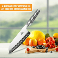 EaZy MealZ 2-Piece Knife Set 7-inch Santoku Knife and 4-inch Chef's Knife, Super Sharp Stainless Steel EasyOptionXY LLC