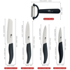 Rirool 5 Pcs Ceramic Knife Set, Professional Home Kitchen Knife with Covers, 6" Chef Knife, 5" Utility Knife, 4" Fruit Knife, 3" Paring Knife and a Peeler EasyOptionXY LLC