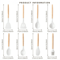 19 Pcs Knife Sets for Kitchen with Block, with 9 Piece Silicone Cooking Utensils Set 5 Piece Sharp Stainless Steel Chef Knives Scissors Whisk Tongs and Cutting Board (19 in 1) (Beige) EasyOptionXY LLC