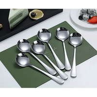 ReaNea Soup Spoons 6 Pieces Stainless Steel Round Dinner Spoon, Table Spoons Silverware Set EasyOptionXY LLC