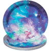 168 Pieces Galaxy Party Supplies with Paper Plates, Napkins, Cups, and Cutlery for Outer Space Birthday Party Decorations (Serves 24) EasyOptionXY LLC