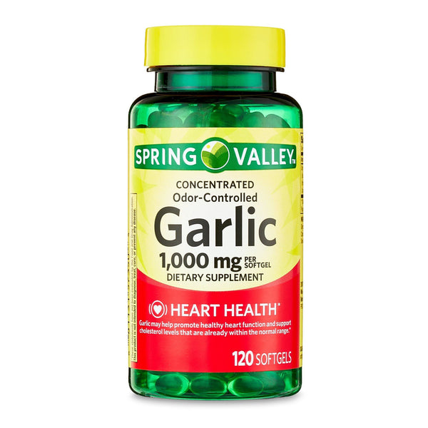 Spring Valley Odor-Controlled Garlic Softgels Dietary Supplement; 1; 000 mg; 120 Count EasyOptionXY LLC