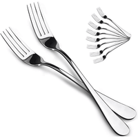 Ficcug Food-Grade Stainless Steel Dinner Forks Set,Salad Flatware Forks of 10 EasyOptionXY LLC