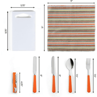 Camping Silverware Kit Cutlery Organizer Utensil Picnic Set - 12 Piece Mess Kit for 2 - Camp Kitchen BBQ's EasyOptionXY LLC