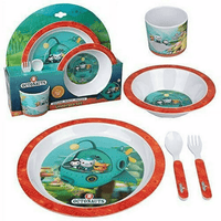 Octonauts 5 Pc Mealtime Feeding Set for Kids and Toddlers - Includes Plate, Bowl, Cup, Fork and Spoon Utensil Flatware - Durable, Dishwasher Safe, BPA Free EasyOptionXY LLC