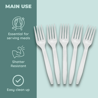 Clear Plastic Forks, 100 Count: Disposable Utensils and Cutlery, Great for Parties, Office & School EasyOptionXY LLC