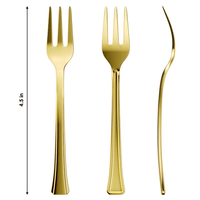 Mini Forks For Desserts - Bulk Pack Of 100 Mini Gold Dessert Forks EasyOptionXY LLC