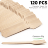 LotFancy 120Pcs Mini Wooden Spoons, 3.75" Disposable Tasting Sampling Spoon,Wood EasyOptionXY LLC
