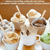 LotFancy 120Pcs Mini Wooden Spoons, 3.75" Disposable Tasting Sampling Spoon,Wood EasyOptionXY LLC