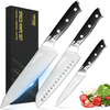 TOPFEEL Kitchen Knife Set, 3-piece Stainless Steel Chef Knife,Santoku Knife & Utility Knife with Gift Box for Home EasyOptionXY LLC