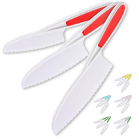 Zulay Kitchen Kids Knife Set 3-Piece for Cooking Cutting Fruits Veggies & Cake Starter Knife Red EasyOptionXY LLC