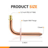 PEX A Expansion 1/2" 6" Copper Stub with Wall Flange Plumbingsell