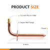 PEX A Expansion 1/2" 8" Copper Stub with Wall Flange Plumbingsell