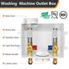 1/2" Push Fit Inlet, Washing Machine Outlet Box, with Stainless Water Hammer Arrestor Plumbingsell